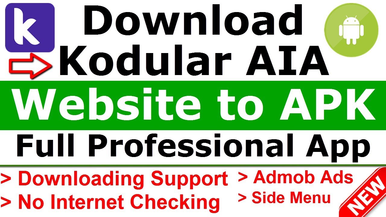 Website to APK Professional App download  Kodular AIA | Kodular web view downloading support