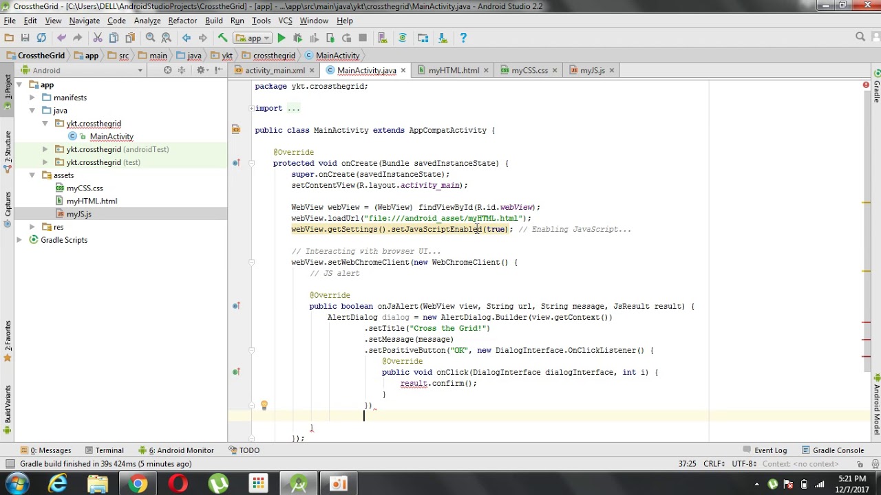 Converting a HTML+CSS+JS Code into an Android App using Android Studio!