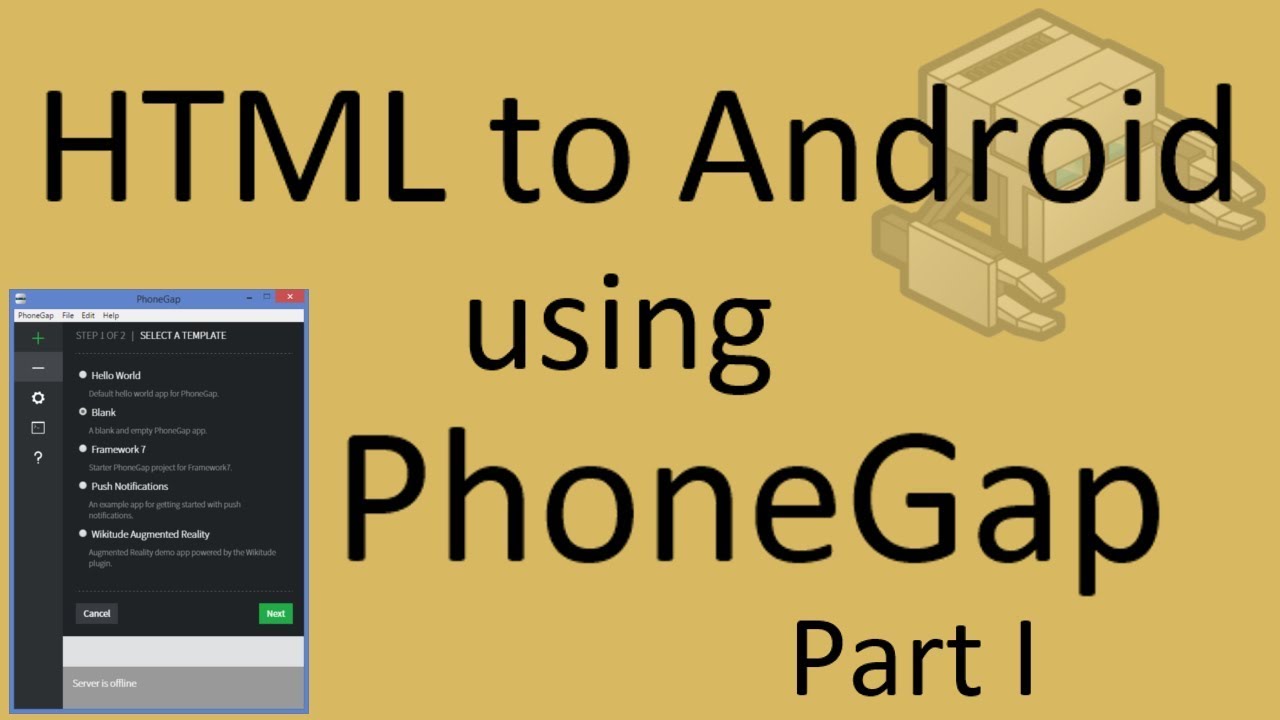 How to convert html to android using Phonegap (part 1) | phonegap tutorial