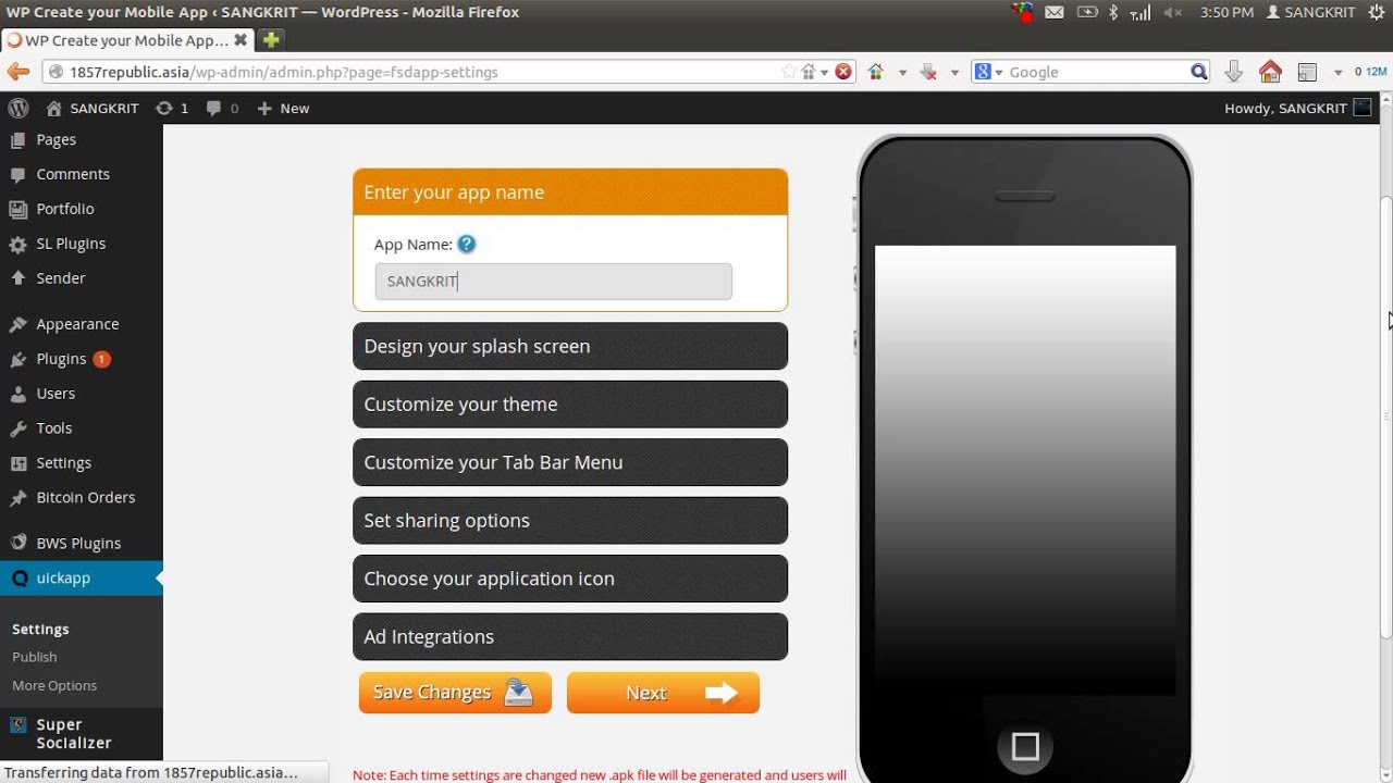 Converting Your WordPress Site Into HTML5 Smartphone App In One Click