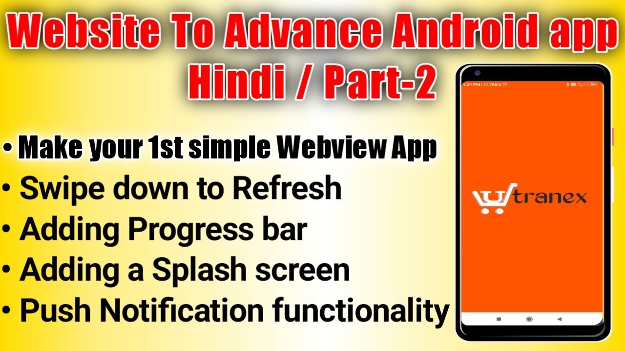 Convert website to Android app in Android studio free hindi | Website se app kaise banaye hindi | #2