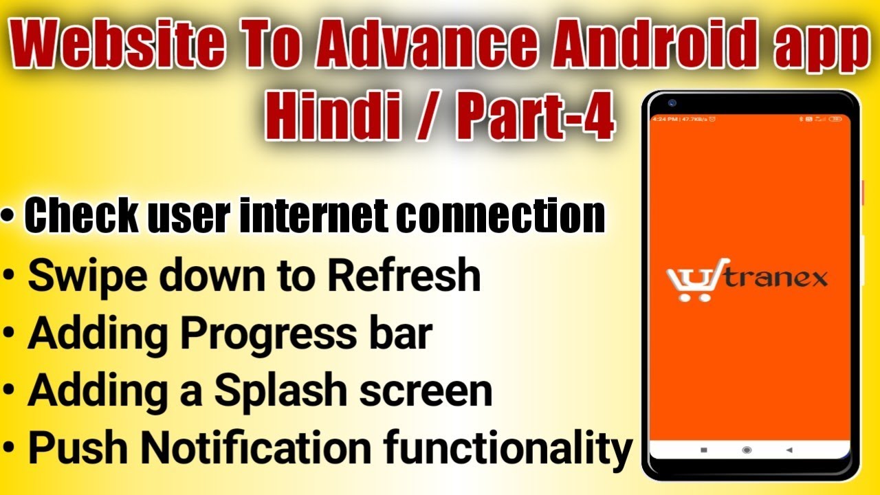 Convert website to Android app in Android studio free hindi | Website se app kaise banaye hindi | #4