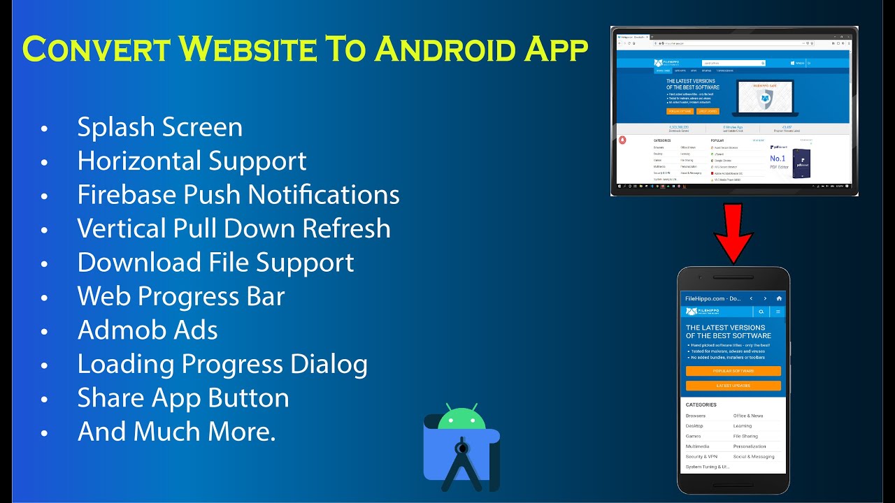 Convert Website To Android App Using WebView In Android Studio 4.1.1 || WordPress/Wix Website to App