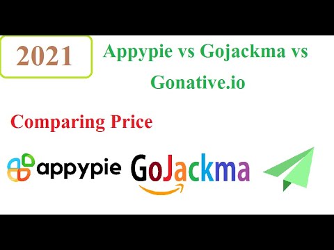 Price Comparison Gonative.io VS Gojackma VS Appypie 2021