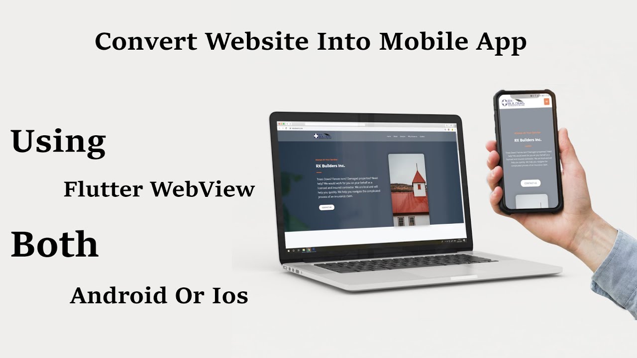Website to mobile app convert using (webview Flutter)