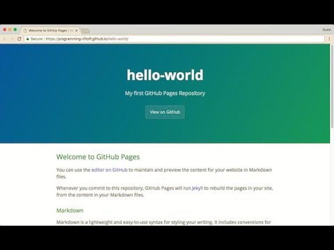 Create Your First GitHub Pages Website