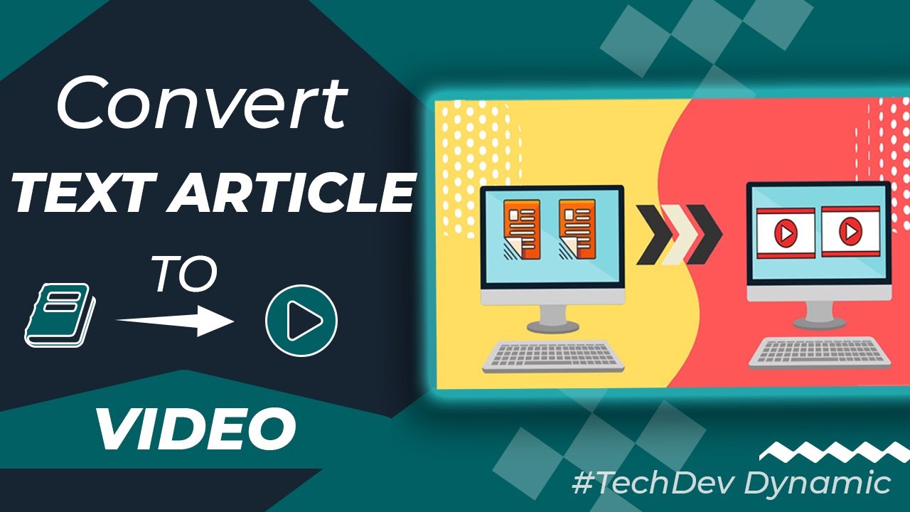 Convert Text Article to Video | Turn text into video | Lumen5 Online free tool | TechDev Dynamic