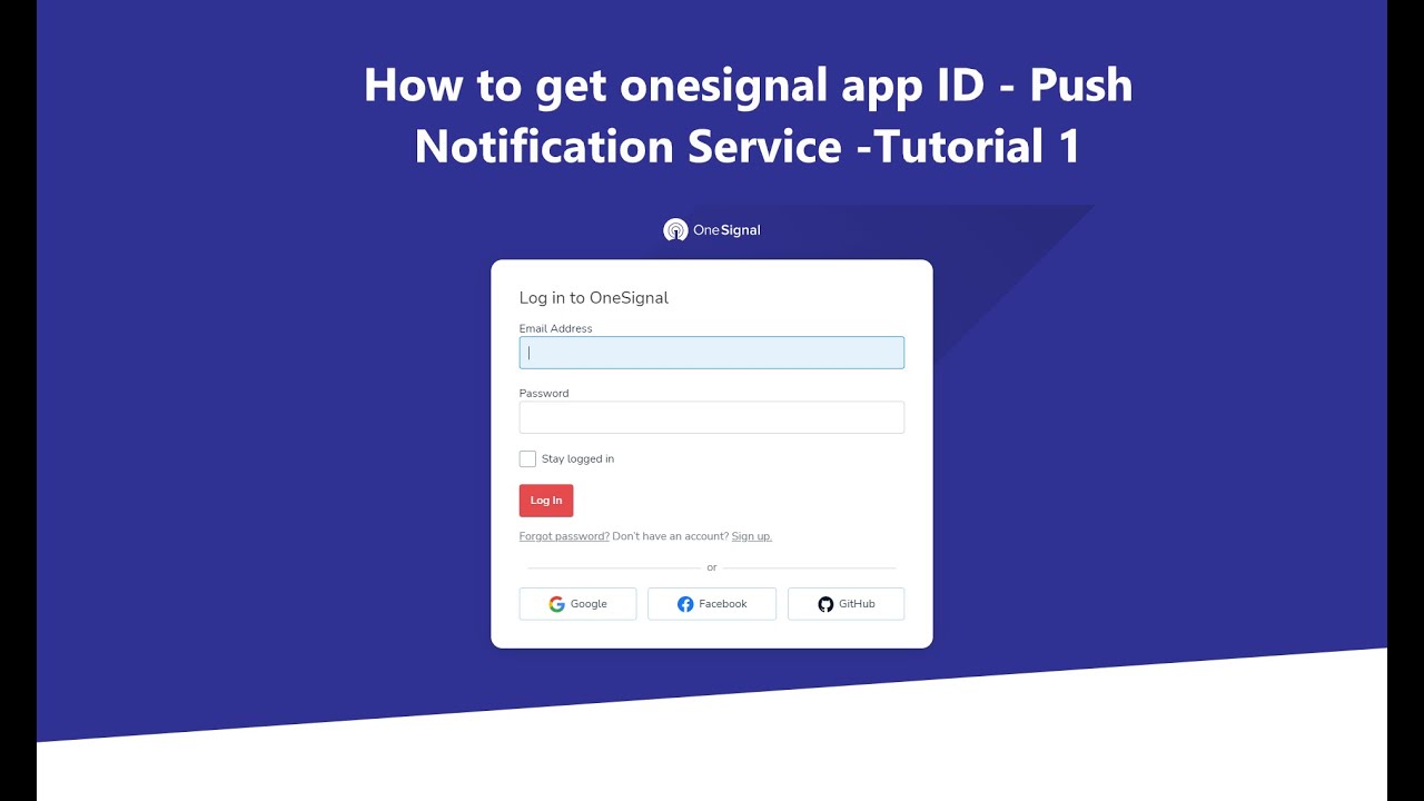 How to get onesignal app ID – Push notification Service -Tutorial 1