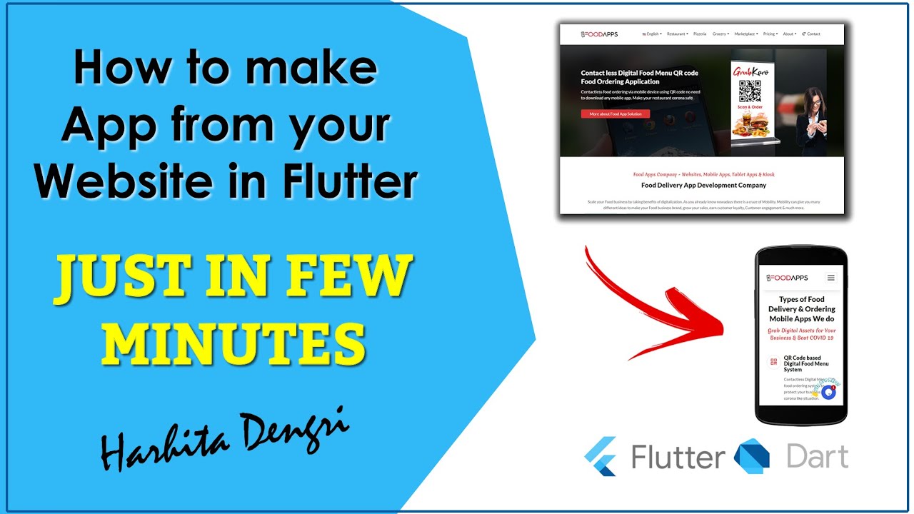 How to convert a website into an app using flutter WebView in 3 minutes
