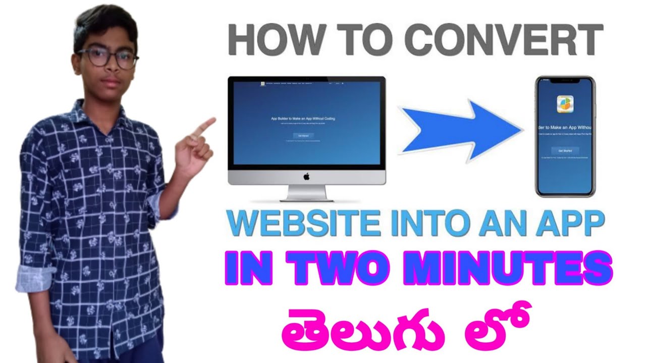 How to convert a website into an app on android in telugu by Uday Kiran Nani