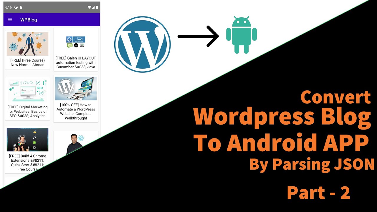 Convert WordPress Blog to Android App Using JSON API | Part 2 | Navigation Drawer