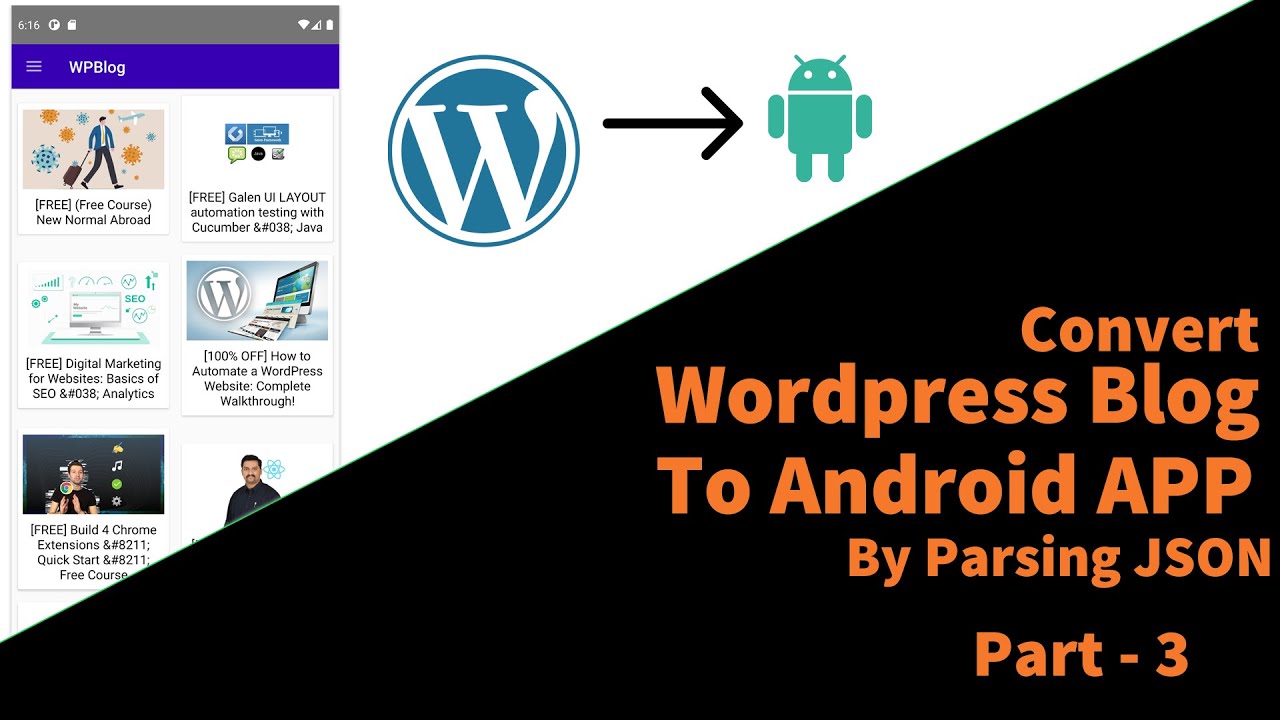 Convert WordPress Blog to Android App Using JSON API | Part 3 | Parsing JSON
