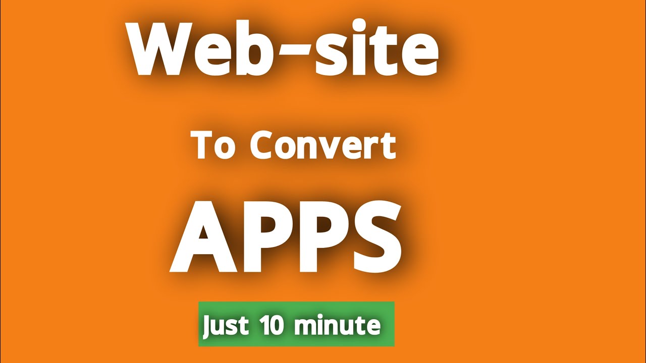 How To convert Website To Android App Bangla Tutorial 2021