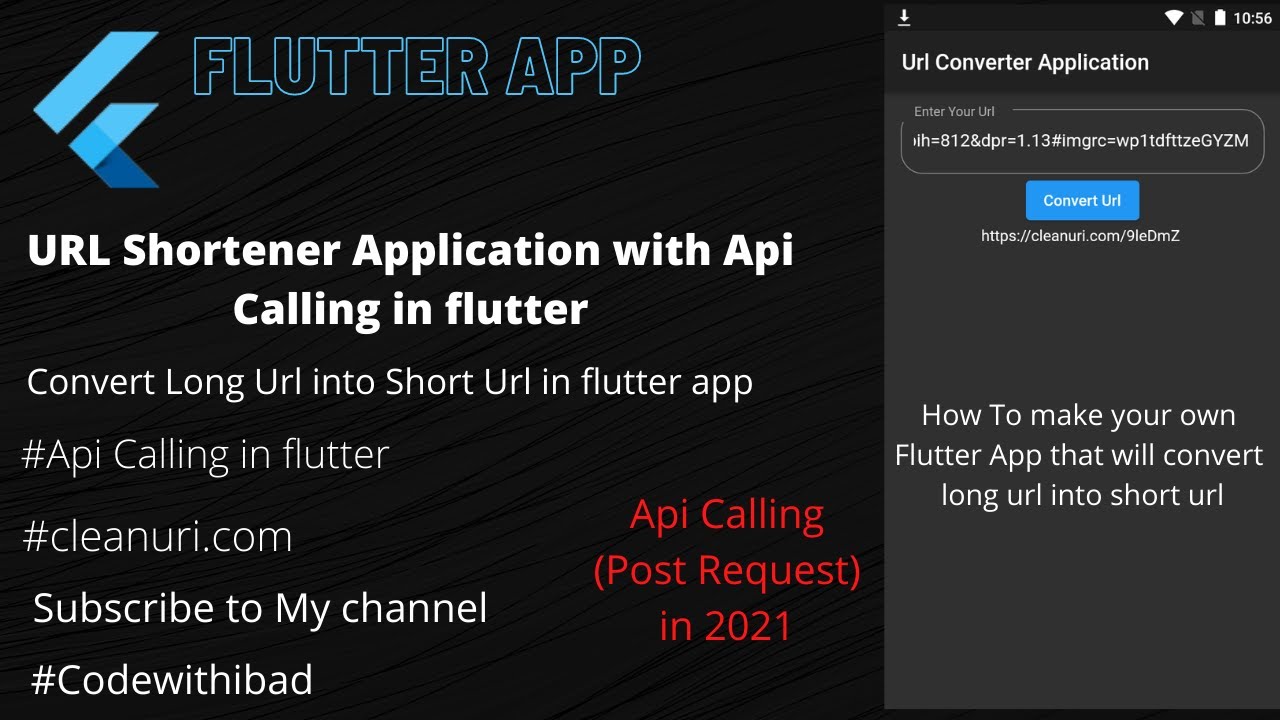 How to make url shortener app in flutter  || Flutter app that convert long url into short url