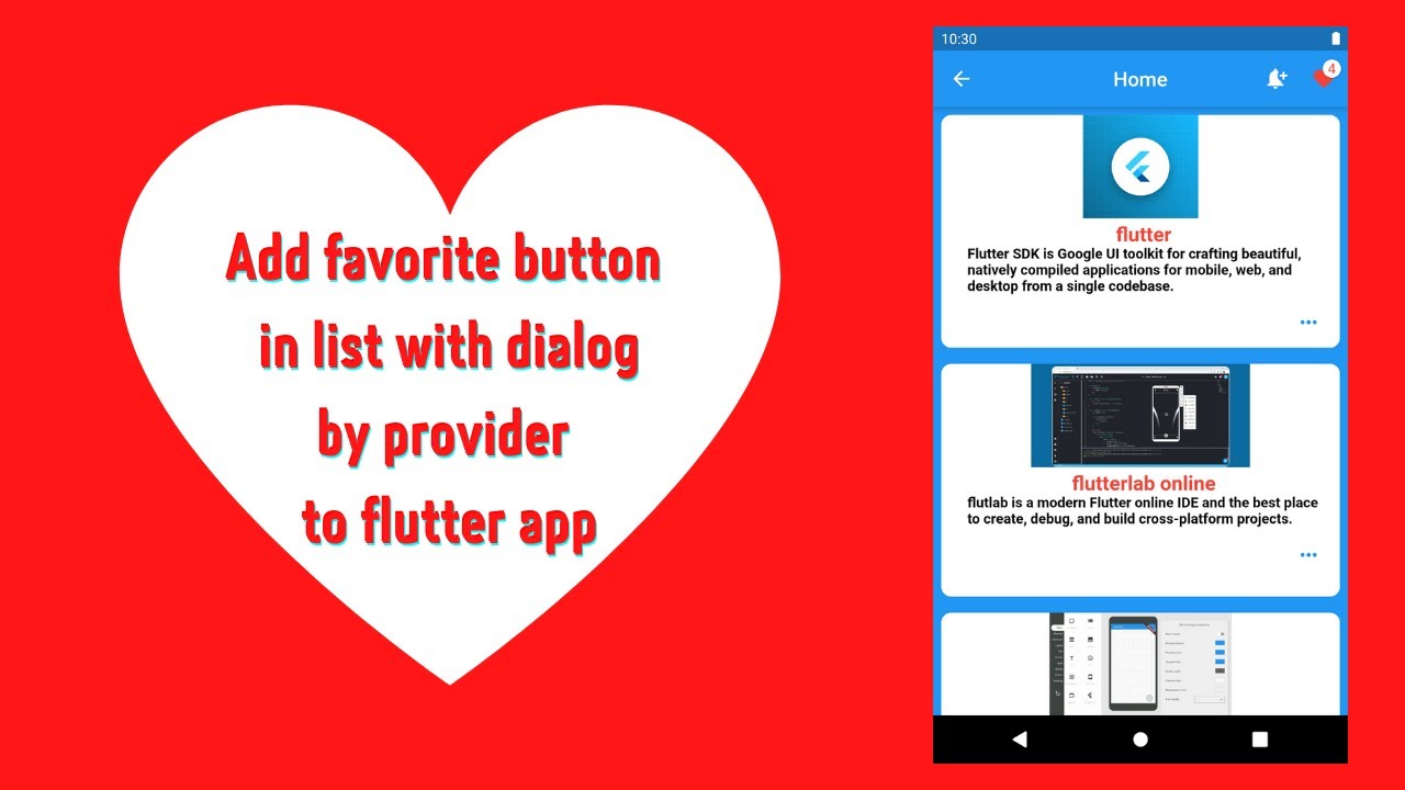 Add favorite button to list by provider to flutter app