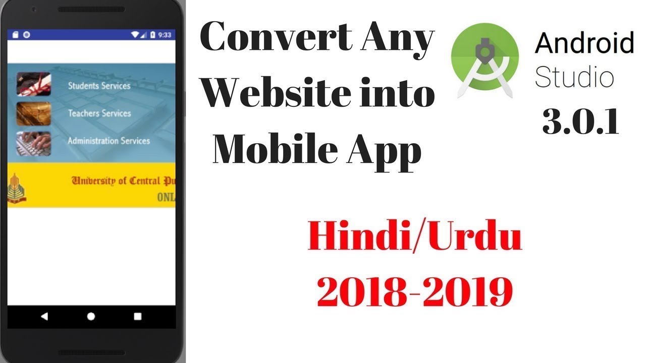 how to convert a website into android application using android studio[2020]??